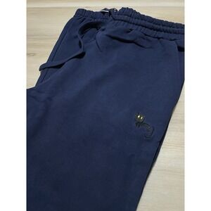 VeeFriends Size XL Classic‎ Logo Sweatpants Navy Blue Spellout Black Cat